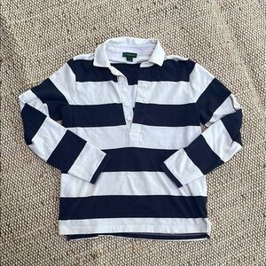 J.Crew 90s Striped Long Sleeve Polo Shirt